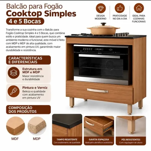 Armário de cooktop