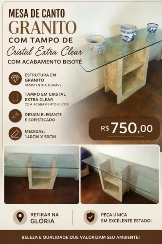 Mesa de canto granito 