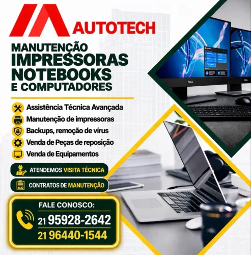 Assistência Técnica : Notebooks e Computadores em Geral . Na Autotech