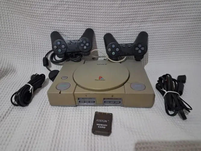 playstation 1 fat saída game shark leitor novo com garantia