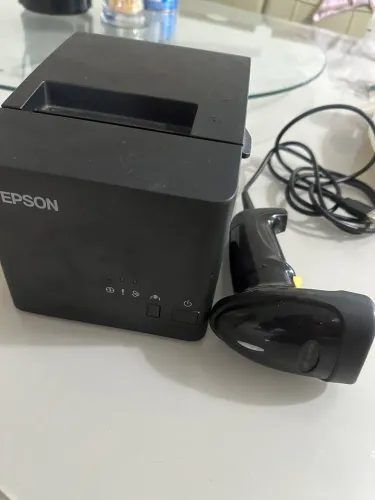 Impressora cupom fiscal térmica e leitor de código de barras