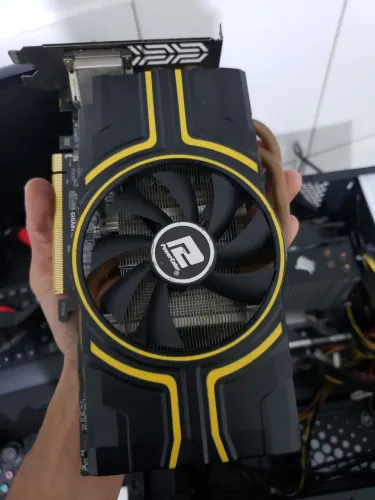 Placa de Vídeo RX 570 4GB PowerColor ? Funcionando! Só ventoinha com defeito ?