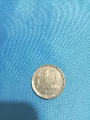 Moeda de 10 pesos Argentinos de 1968.