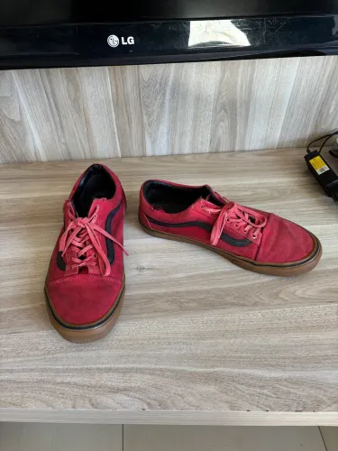 Tênis vans old skool vermelho tam41