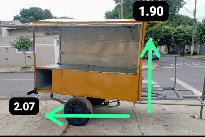 Trailer lanche p trabalhar parte externa 