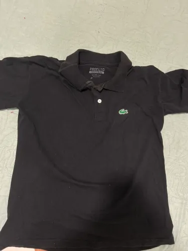Blusa preta Lacoste polo