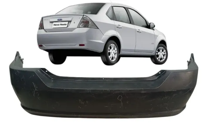 Parachoque Traseiro Ford Fiesta Sedan 2003 a 2007 Novo Original