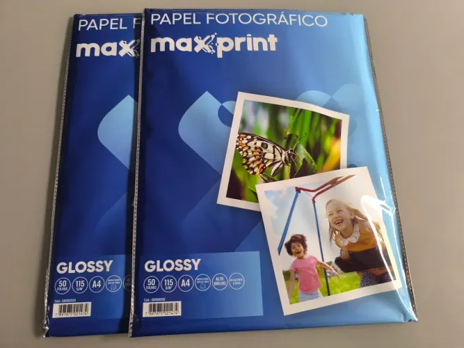 Papel fotográfico 100 folhas