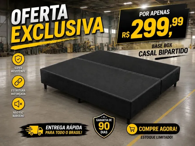 Base box casal bipartido 