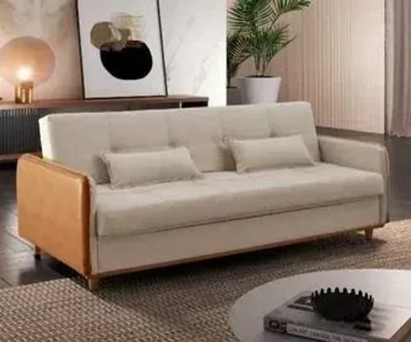 Sofá Cama Baú 2,05m Linho e Courissimo - Fazemos Entregas!!