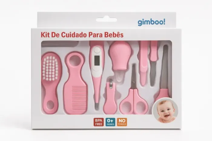Kit Higiene E Cuidados Bebê Recém Nascido Com Termômetro Novo