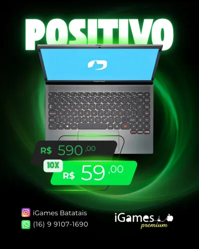 Notebook positivo - até 10x sem juros