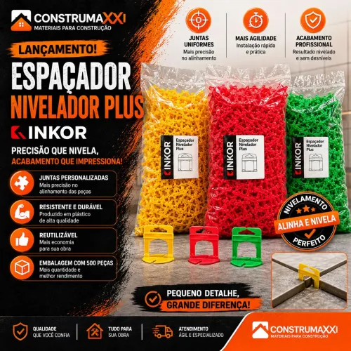 Espaçador Clipes Niveladores Inkor Plus 500 Unid 1,5 Mm