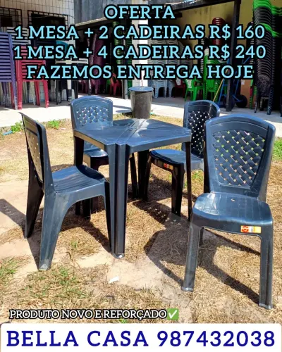 MESA E CADEIRA DE PLASTICO JEMD D8D D DID.D8S S8S D8D D8D D8X D8S D8D D8D.SIE EIE.D8X E8ED