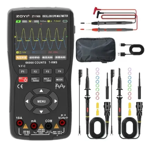 Multímetro com Osciloscópio de 50MHz ZOYI ZT-706s,o melhor!
