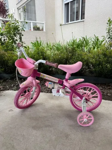 Bicicleta infantil rosa aro 12