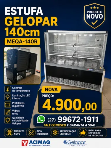 Vitrine Estufa Mega-140 da GELOPAR Nova