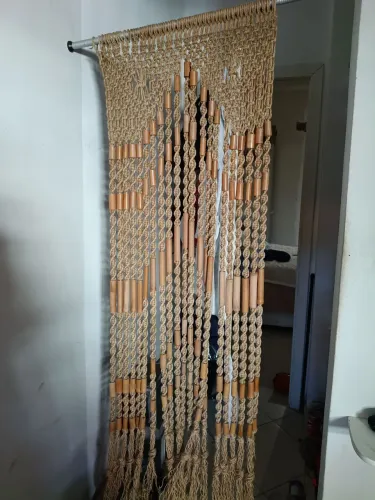 Cortina Macramé/ Bambu/ Boho