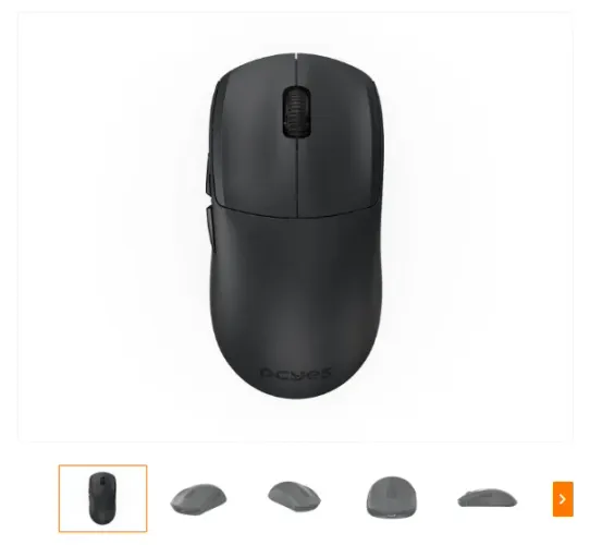 Mouse Gamer Wireless Pcyes Fenner Montain Gray 26000Dpi Pooling Rate 8K - Pmgfbv8K