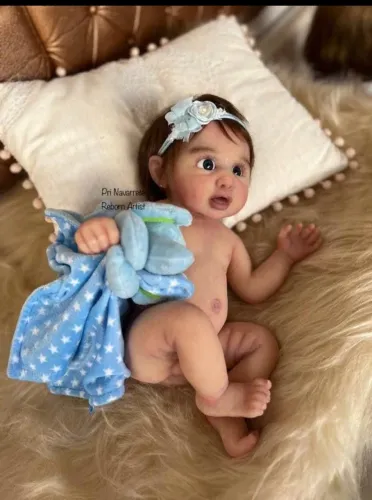 Boneca bebê reborn realista de silicone