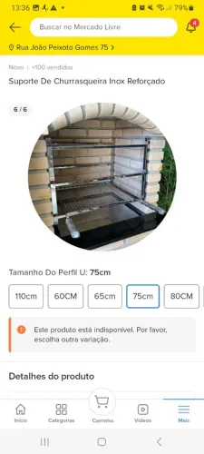 Suporte para churrasqueira