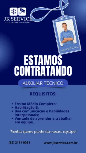 Vaga de emprego: Auxiliar Técnico