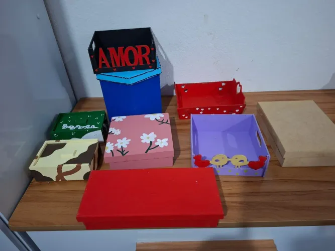 Caixas MDF pintadas