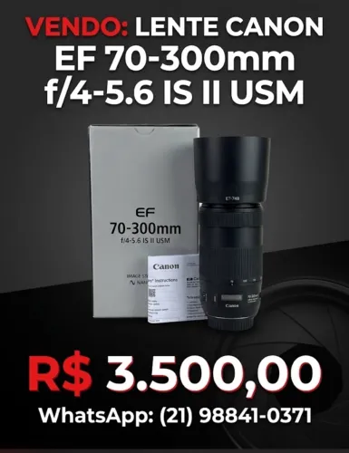 VENDO LENTE CANON EF-70-300 F4-5.6 IS II USM