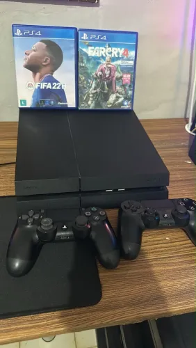Oportunidade Ps4 fat 500 gb 02 controles e 02 jogos 