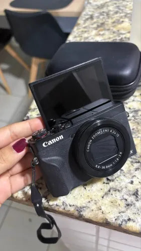 Câmera Canon G7X Mark III + Adaptador Lightning Apple + Case