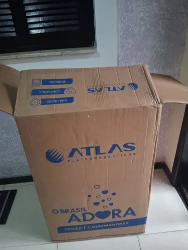 Fogão 4 bocas Atlas Mônaco Top Glass Automático Mesa De Vidro Preto (Novo)