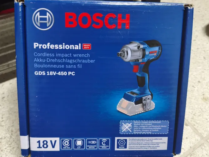 Chave de impacto Bosch GDS 18V 450 PC Lacrada