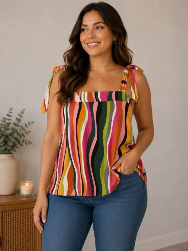 Blusa Colorida diagonal
