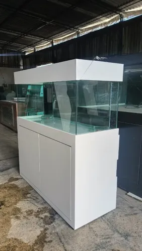 Aquário 120x50x50 - Vidro 8mm - 300L ? Móvel 120x50x85 em MDF Naval