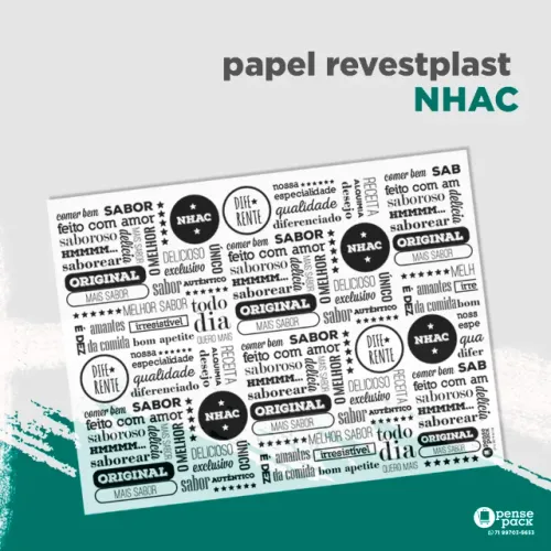 Embalagem PAPEL REVESTPLAST 30x38cm (400 und) | Pronta Entrega + Envio R