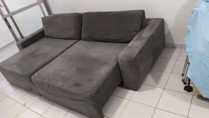 Sofá Retrátil 2,50m Suede Alta Qualidade