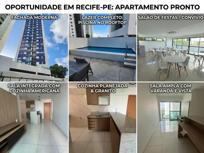 Apartamento 50m² no Rosarinho - Andar Alto, Suíte, Alto Padrão e Lazer Completo