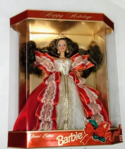 BONECA BARBIE HOLIDAY 1997 FINDO DOURADO MOVA LACRADA ITEM RARO