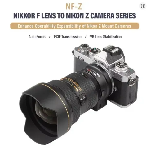 Adaptador Viltrox NF-Z de lente NIKKOR F para câmera Nikon Z