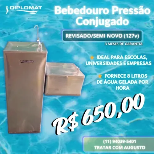 Bebedouro Pressão Diplomat Conjugado - Revisado/Semi-Novo - 127V