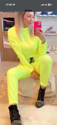 Conjunto amarelo limão M Novo