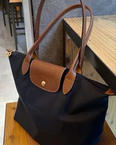 Longchamp le pliage large - Preta - Tamanho G