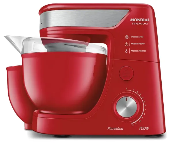 Batedeira Planetária BP-01P-R 12 Velocidades 700W Mondial