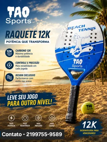 Raquete beach tennis 12k TAO SPORTS