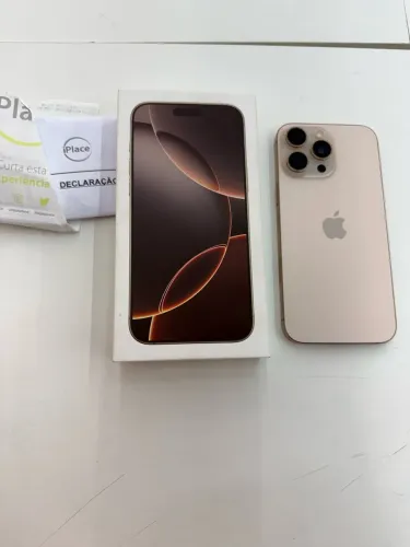iPhone 16 PRO MAX 256gbs Titanium Desert com NF ( comprado na iplace ). Ac cartão