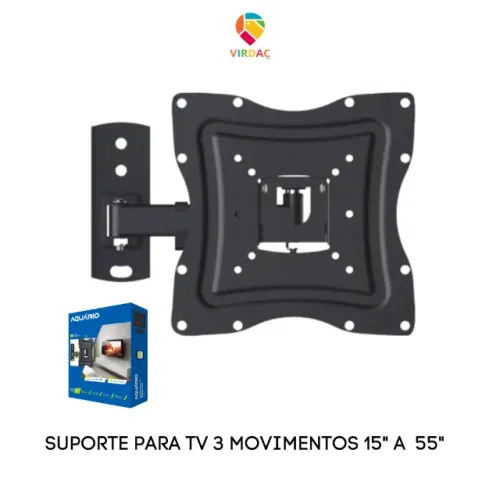 Suporte para TV Biarticulado com 3 movimentos 15? a 60? SAV3200