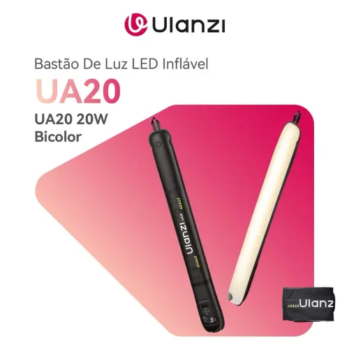 ULANZI UA20 Bastão De Luz LED Inflável 20W Bicolor Magnético