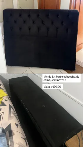 Vendo kit cabeceira e baú seminovos !
