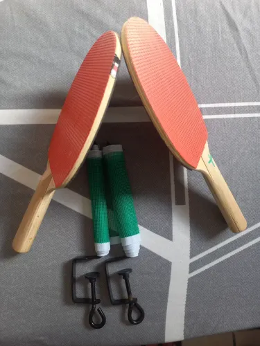 Raquetes e rede tênis de mesa