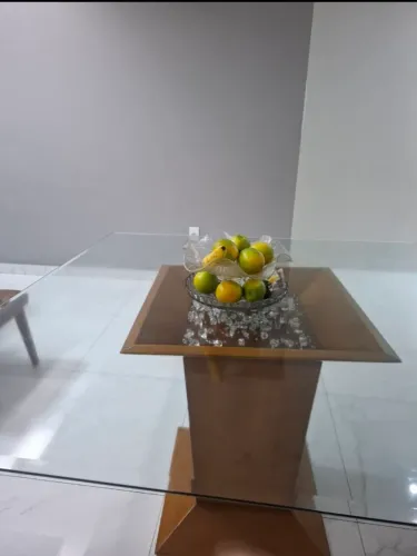 Conjunto mesa 6 lugares com prta giratorio